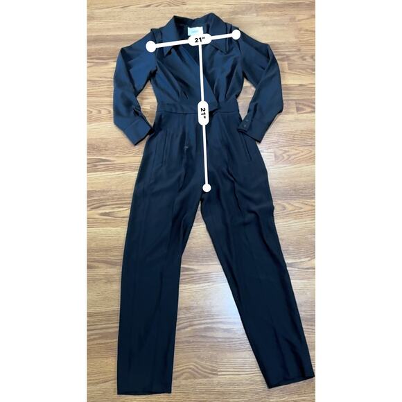 ba&sh Stylish black crepe tapered Nesi Jumpsuit size XS - Picture 3 of 14
